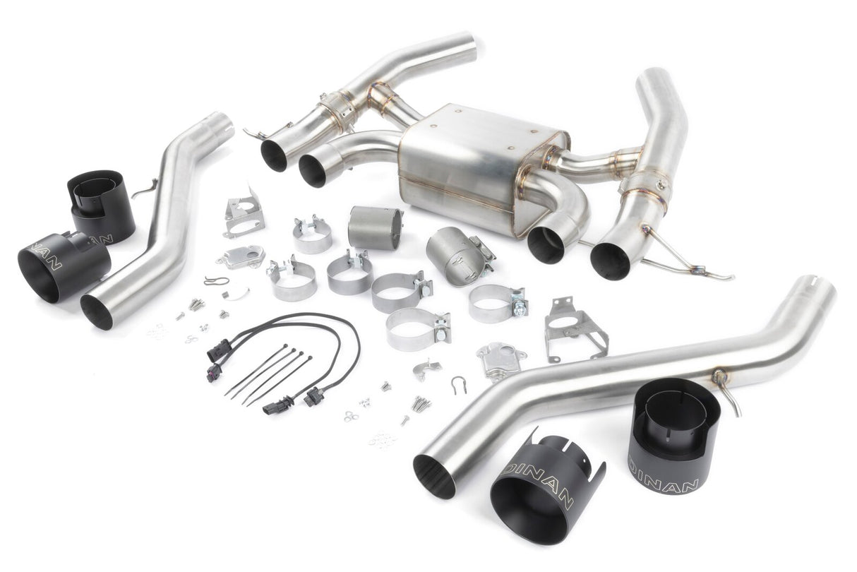 Dinan Valved Cat Back Exhaust Black Tips