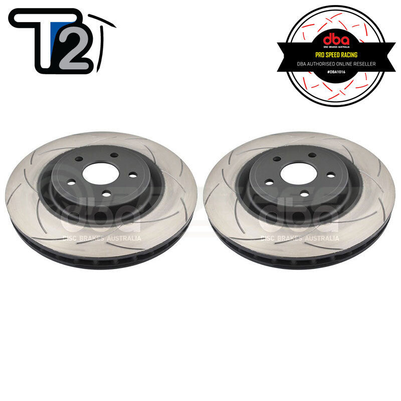DBA T2 Street Series Slotted Front Rotors PAIR - Jeep Grand Cherokee SRT/SRT-8 WH/WK2 06-19 (Brembo)