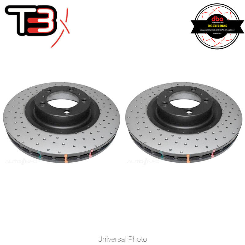 DBA 4000 XD Cross Drilled/Dimpled Rotors PAIR - HSV VF 2013-ON (Front, 367 x 32mm) DBA42066XD