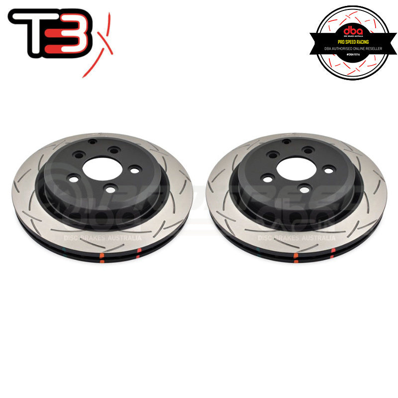 DBA T3 4000 Series Slotted Rear Rotors PAIR - Ford Falcon BA, BF, FG, FGX XR6/XR8 Inc FPV DBA42108S