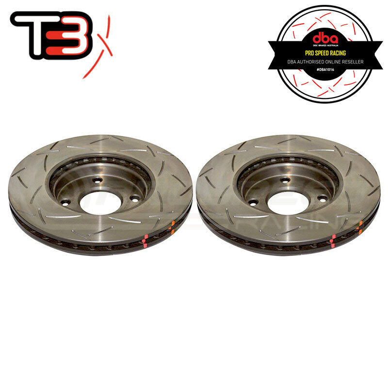 DBA T3 4000 Series Slotted Front Rotors PAIR - Ford Fiesta ST WZ 13-18 DBA42163S | Pro Speed Racing