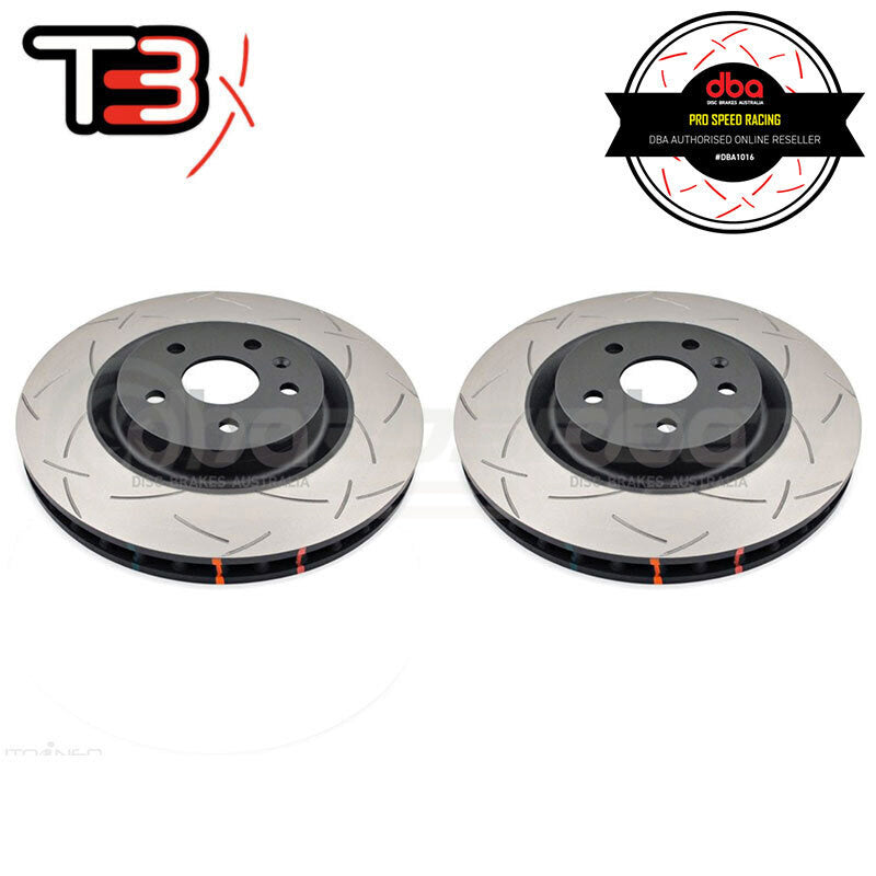 DBA T3 4000 Series Slotted Front Rotors PAIR - Holden Commodore SS-V Redline VE/VF Brembo DBA42604S