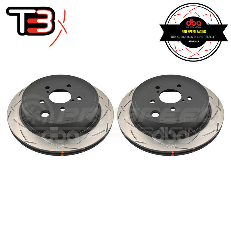 DBA T3 4000 Series Slotted Rear Rotors PAIR - BRZ/Liberty GT BM/BR 10-14/Toyota 86 GTS DBA42663S-10
