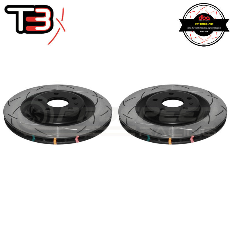 DBA T3 4000 Series Slotted Rear Rotors PAIR - Audi A4, S4 08+/A5, S5 08+/A6, S6 11+ DBA42847S
