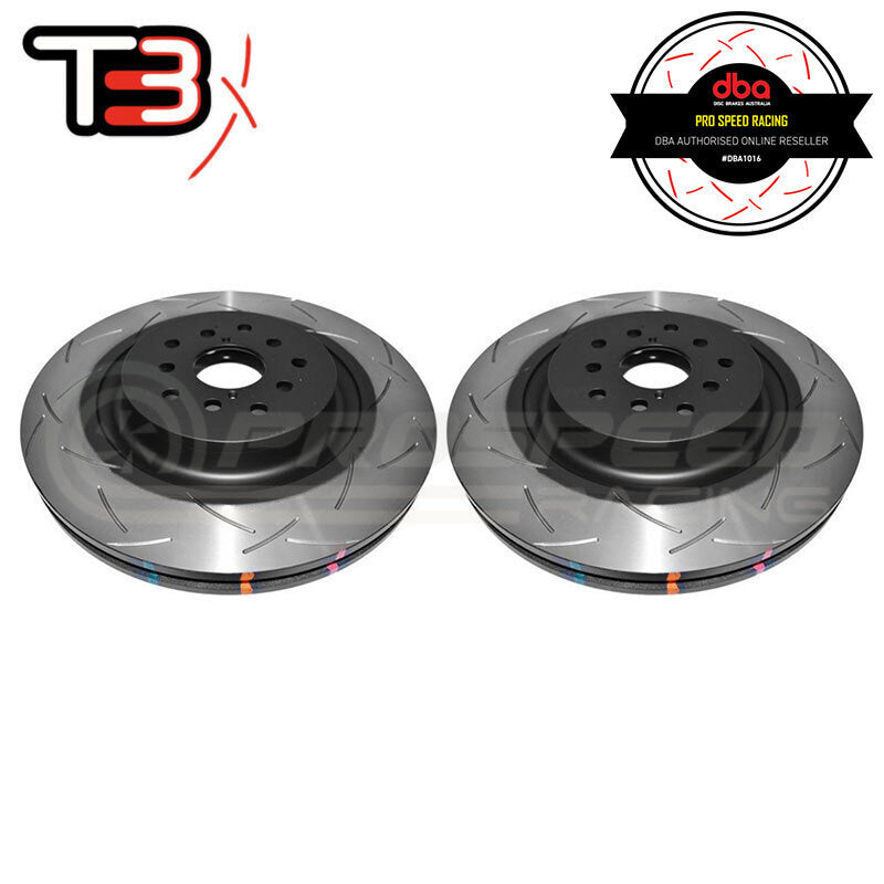 DBA T3 4000 Series Slotted Front Rotors PAIR - STI VAB 18-19 (6-Piston Brembo) DBA43050S-10 | PSR
