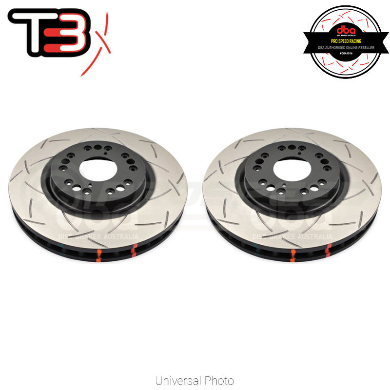 DBA T3 4000 Slotted Front Rotors PAIR - Toyota Altezza/Lexus GS300/IS200, IS300/SC400/SC430 DBA4748S