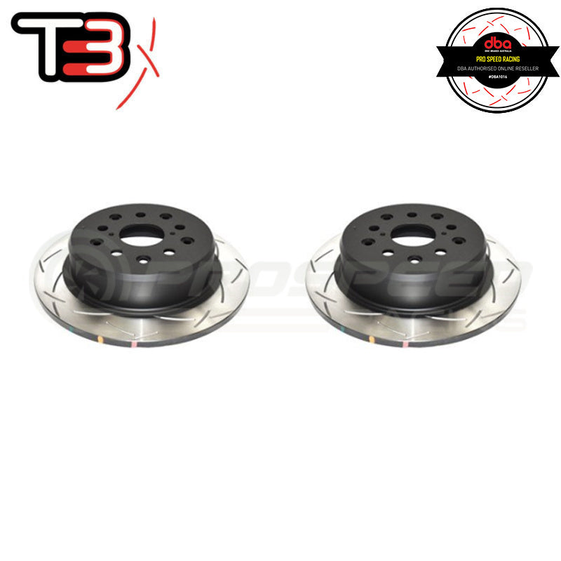 DBA T3 4000 Slotted Rear Rotors PAIR - Toyota Altezza/Lexus GS300/IS200, IS300/SC400/SC430 DBA4749S