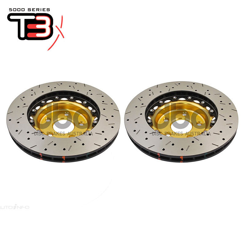 DBA HD 5000XS Gold 2-Piece Slotted Rotors PAIR