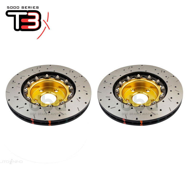 DBA HD 5000XS Gold 2-Piece Slotted Rotors PAIR