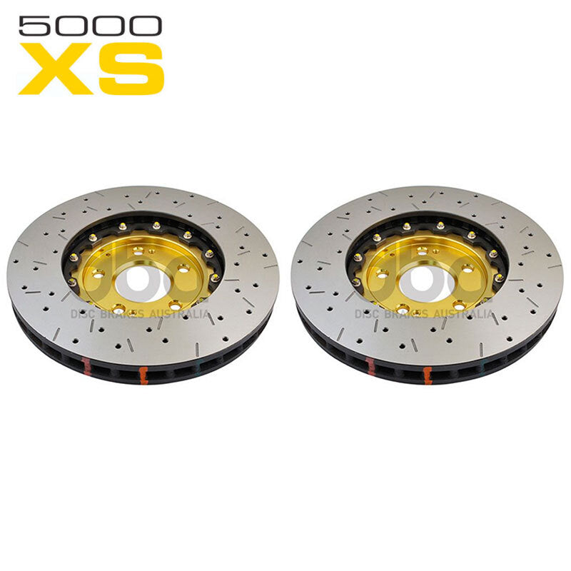 DBA HD 5000XS Gold 2-Piece Slotted Rotors PAIR