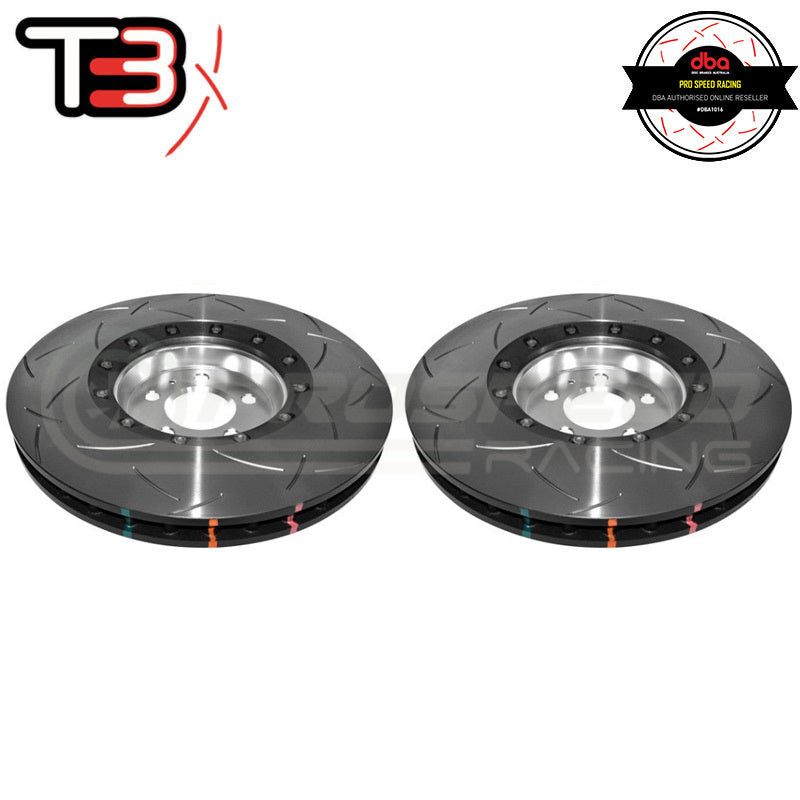 DBA T3 5000 Series 2-Piece Slotted Front Rotor PAIR - Audi SQ5 8R/A8, S8 D4 DBA52774SLVS | Pro Speed