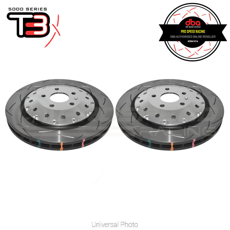 DBA T3 5000 Silver 2-Piece Slotted Rotors PAIR