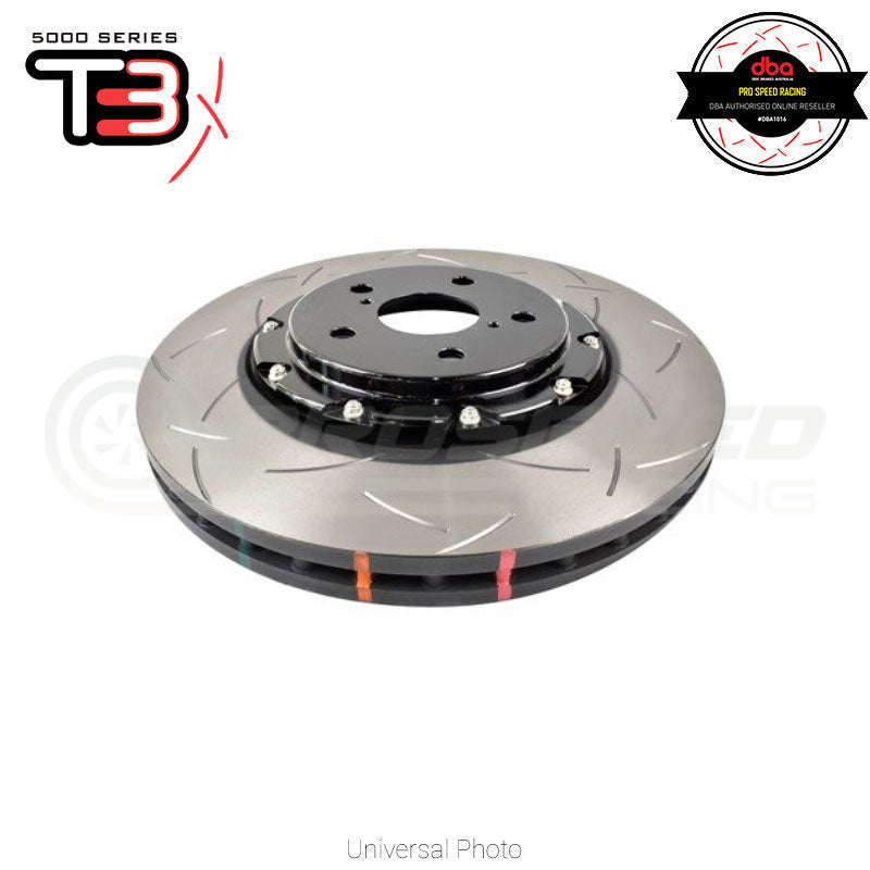 DBA T3 5000 2-Piece Slotted Rotors SINGLE - Toyota GR Yaris/Corolla GR Front 356x28mm DBA53922BLKS