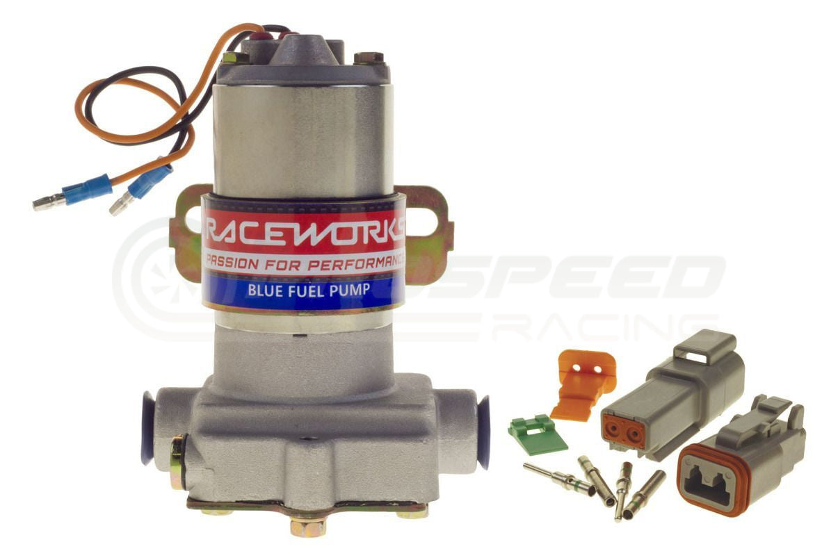 Raceworks Blue Pump 416LPH Low Pressure Holley Style External Fuel Pump EFP-601 | Pro Speed Racing