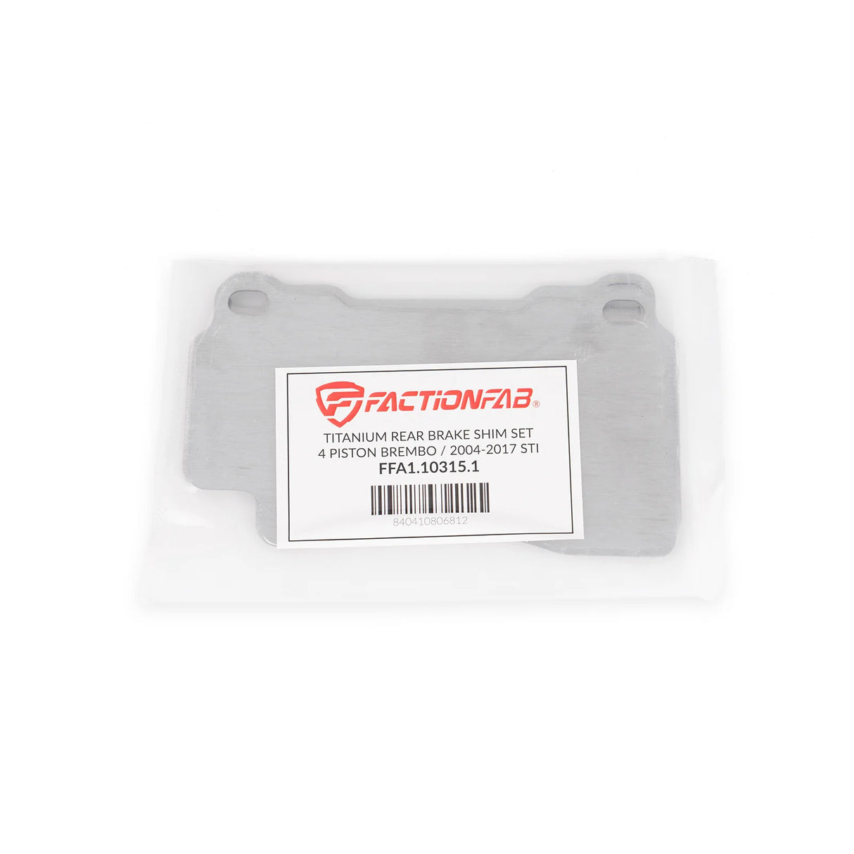 FactionFab Titanium Front Brake Shim Set