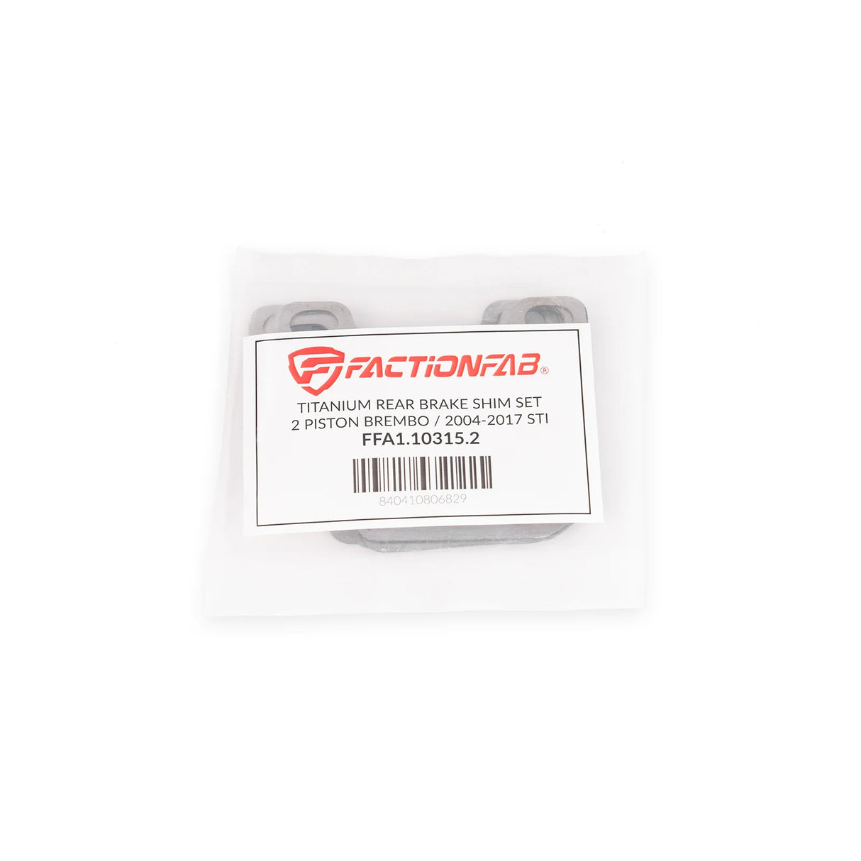 FactionFab Titanium Rear Brake Shim Set