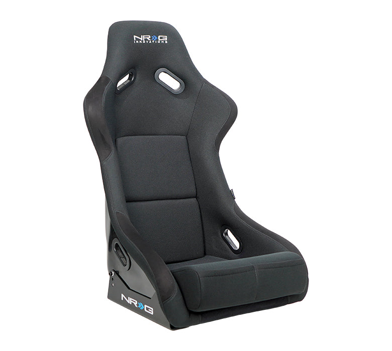 NRG FRP Race Bucket Seat Large - Black Shell/Black Cloth