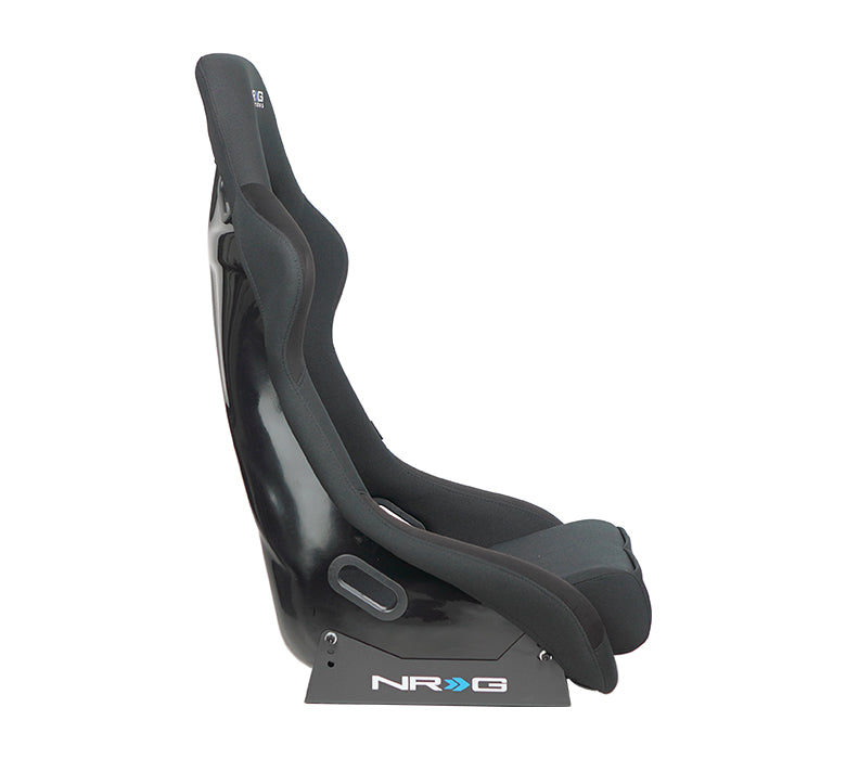 NRG FRP Race Bucket Seat Large - Black Shell/Black Cloth