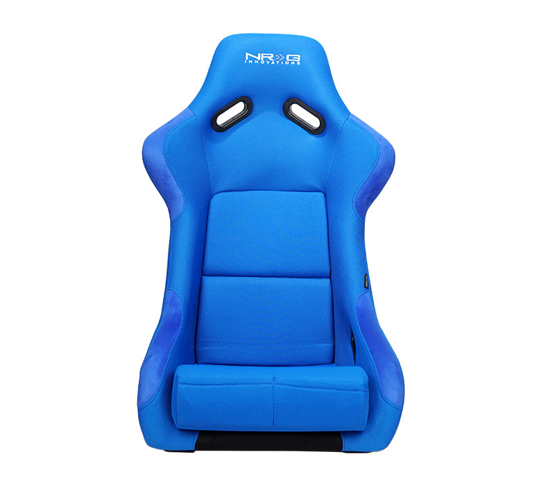 NRG FRP Race Bucket Seat Large - Black Shell/Blue Cloth