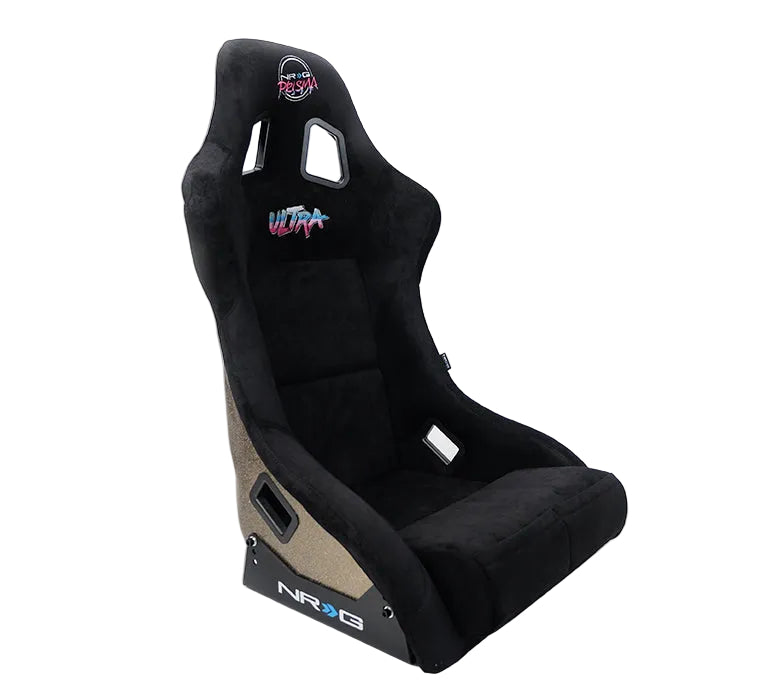 NRG "PRISMA ULTRA Edition" FRP Race Bucket Seat Large - Gold Pearl Shell/Black Alcantara Suede