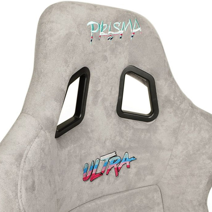 NRG "PRISMA ULTRA Edition" FRP Race Bucket Seat Large - Gold Pearl Shell/Grey Alcantara Suede