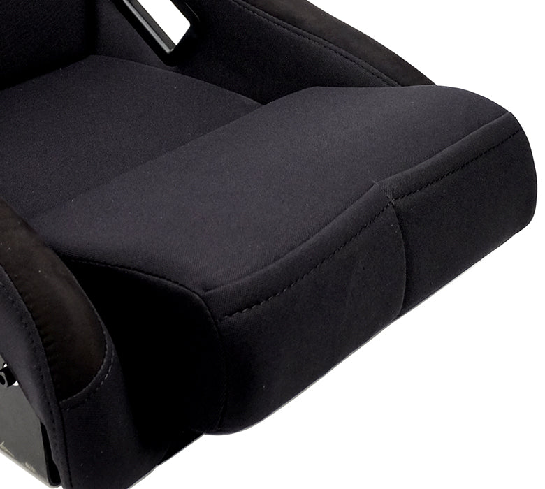 NRG FRP Race Bucket Seat Medium - Black Shell/Black Cloth