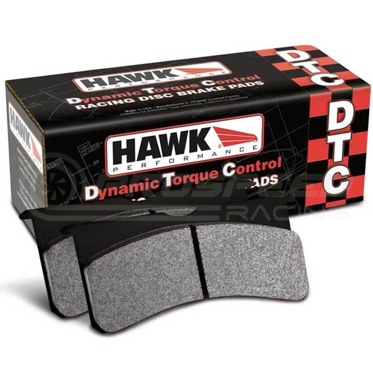 Hawk Performance DTC-60 Front Brake Pads - Alcon CAR89/AP Racing 3558 25mm (6-Piston) HB109G.980