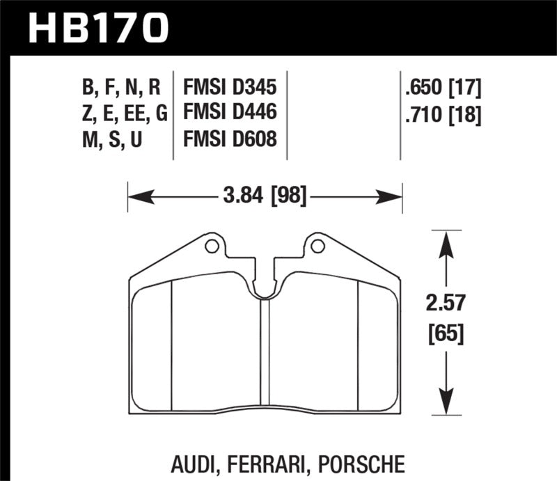 Hawk Performance DTC-60 Front/Rear Brake Pads