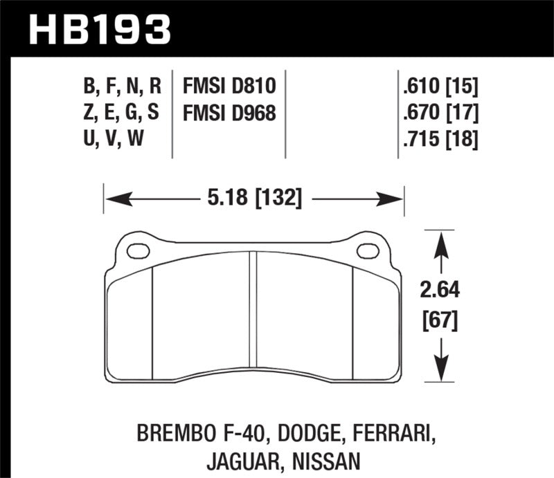 Hawk Performance HP+ Front/Rear Brake Pads