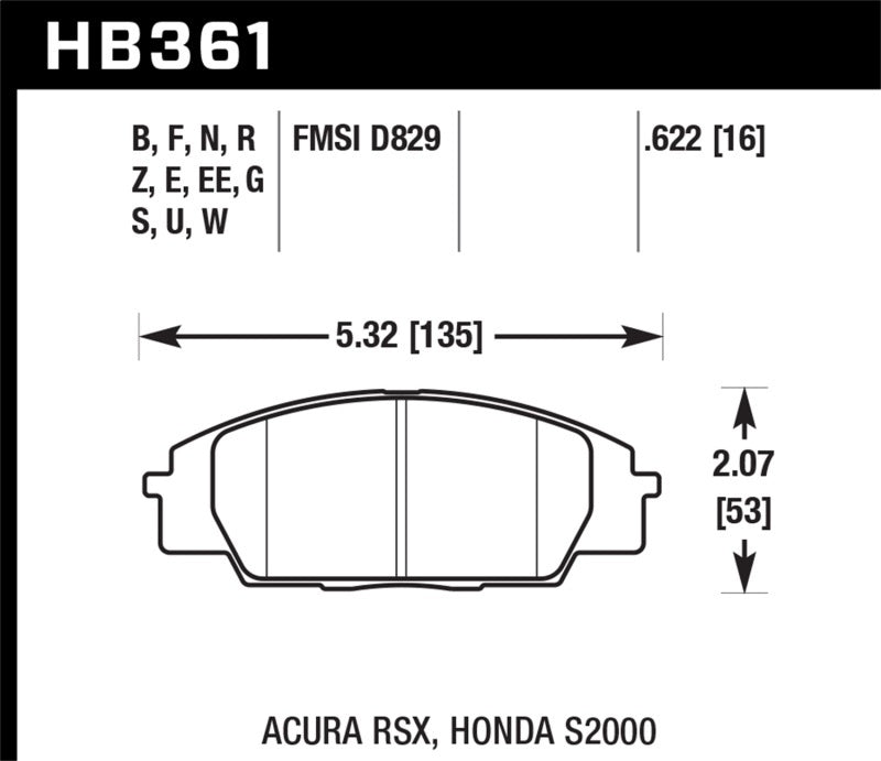 Hawk Performance HP+ Front Brake Pads