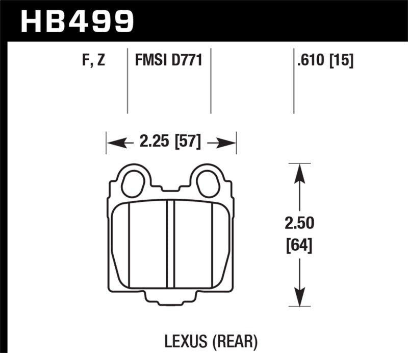Hawk Performance HPS Rear Brake Pads