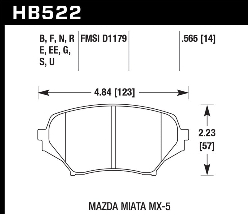 Hawk Performance HPS 5.0 Front Brake Pads