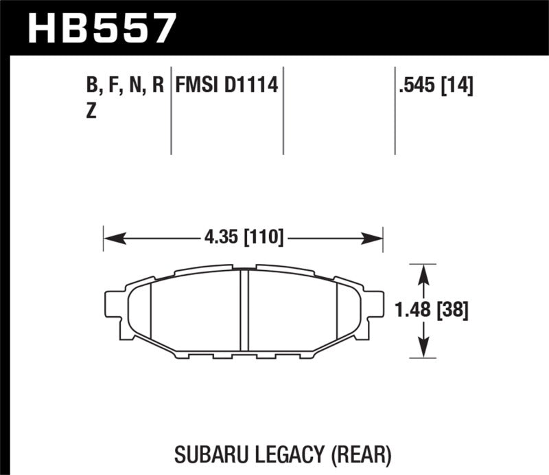 Hawk Performance Ceramic Rear Brake Pads