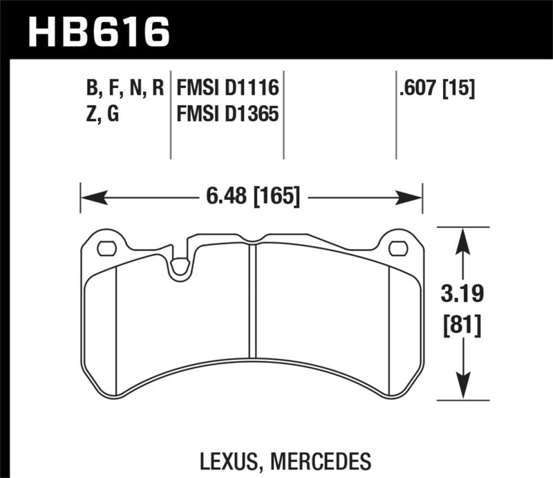 Hawk Performance Ceramic Front Brake Pads