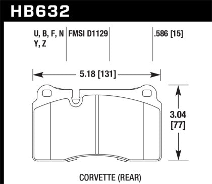 Hawk Performance HPS 5.0 Pads Front