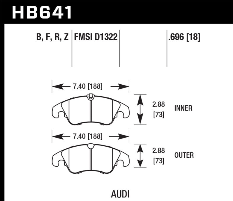 Hawk Performance Ceramic Front Brake Pads