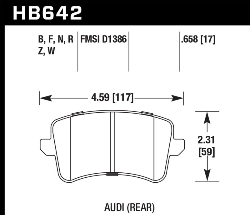 Hawk Performance HPS 5.0 Rear Brake Pads