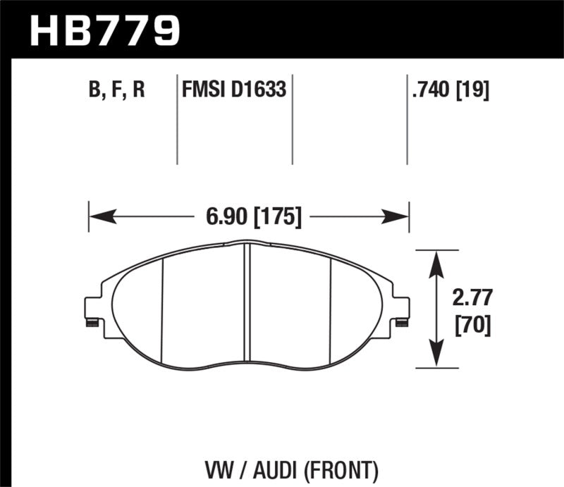 Hawk Performance HP+ Front Brake Pads