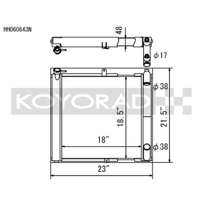 Koyorad N-Flo Dual Pass Aluminium Racing Radiator