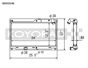 Koyorad N-Flo Dual Pass Aluminium Racing Radiator
