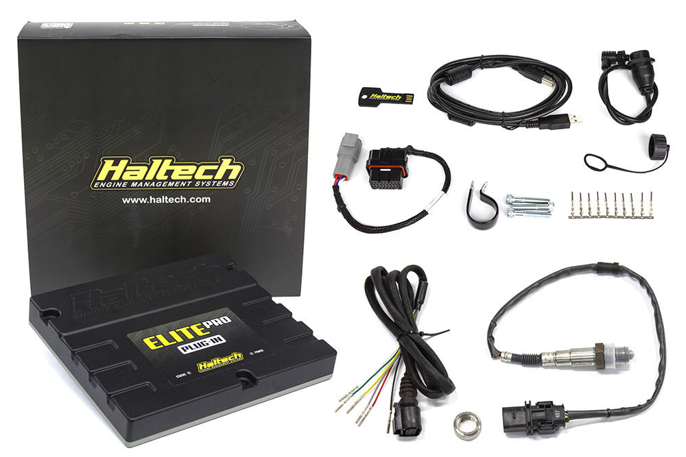 Haltech Elite PRO Plug-in ECU + Onboard Wideband Sensor Kit Length: 2.5m (8')