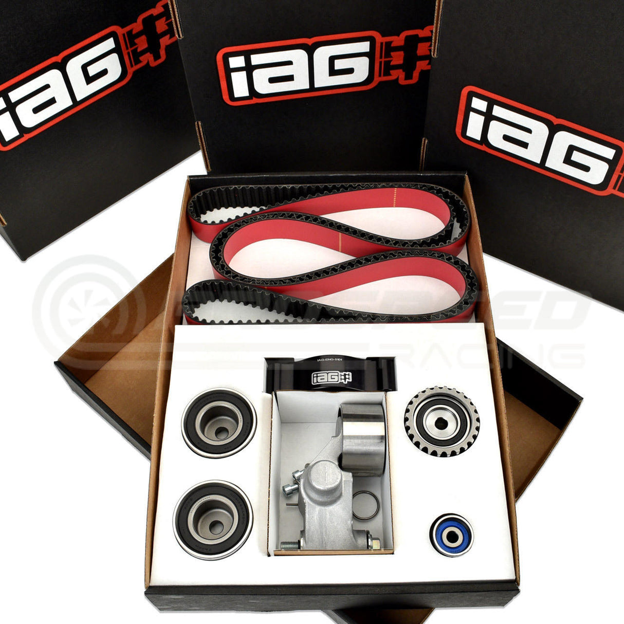 IAG Performance Timing Belt Kit w/IAG Red Racing Belt, Timing Guide, Idlers & Tensioner
