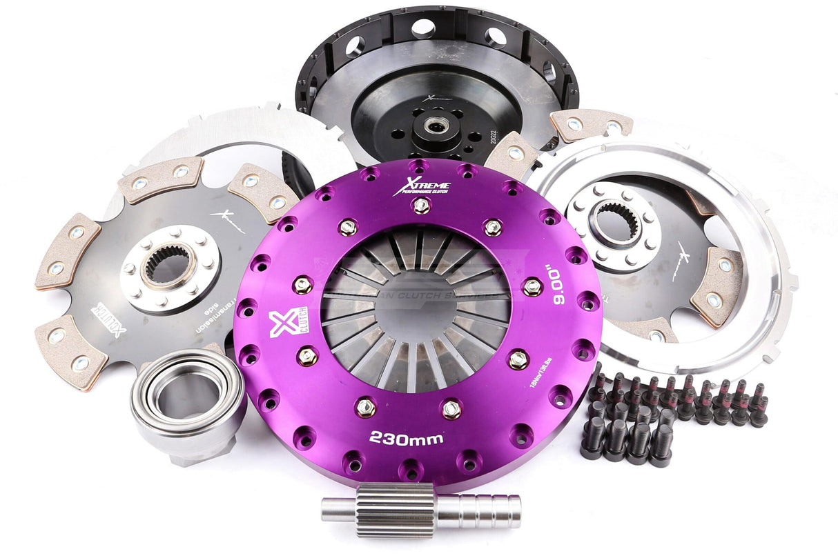 Xtreme 230mm Twin Plate Solid Ceramic Clutch Kit incl. SMF BMW 135i, 1M E8X/335i E9X/435i F3X N55 3.0L 05-12 (6-Bolt) KBM23596-2E