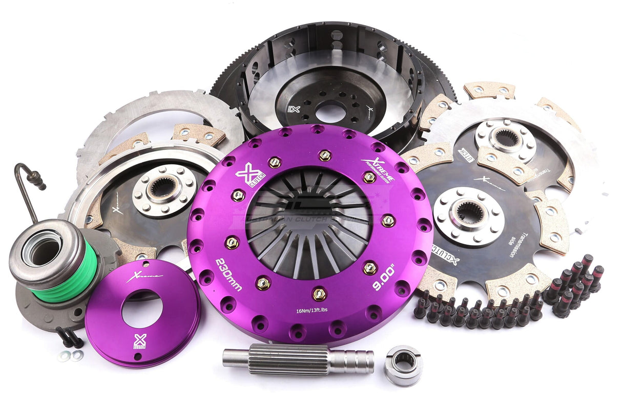 Xtreme 230mm Triple Plate Solid Ceramic Clutch Kit incl. Flywheel & CSC Ford/FPV Falcon 5.0L Supercharged FG/Mustang Shelby 5.4L Condor KFD23681-3E
