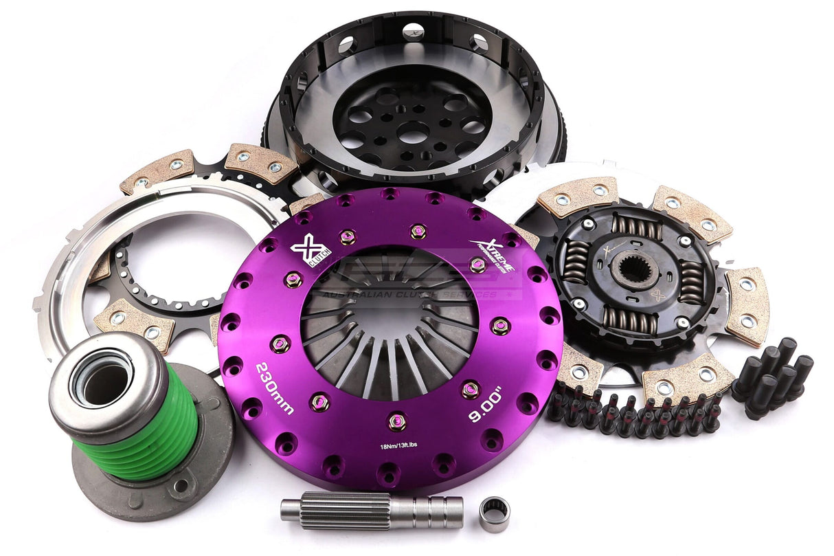 Xtreme 230mm Twin Plate Sprung Ceramic Clutch Kit incl. SMF & CSC Ford Mustang 2.3 GTDi FM/FN EcoBoost 2.3L 14-24 KFD23697-2B