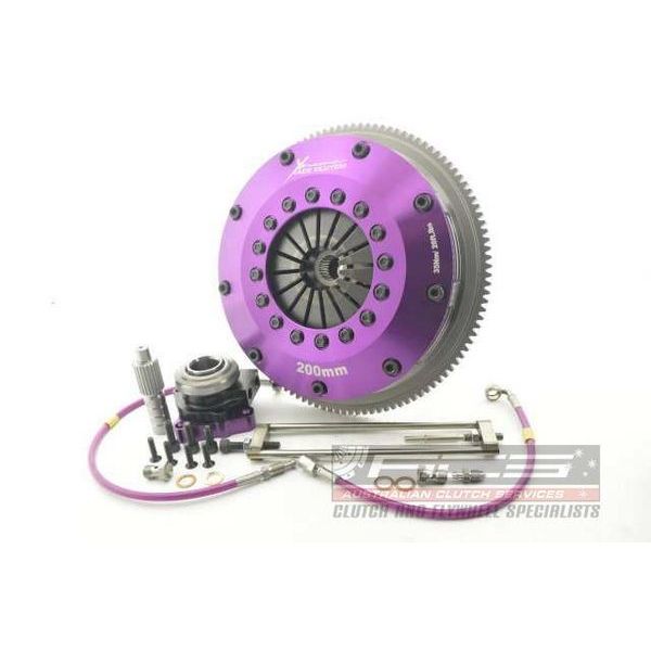 Xtreme 200mm Twin Plate Sprung Ceramic Clutch Kit - Pull to Push Hydraulic Conversion