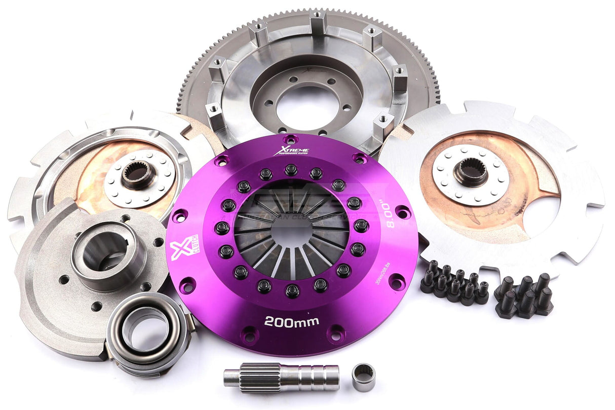 Xtreme 200mm Twin Plate Solid Ceramic Clutch Kit incl. Flywheel Mazda RX-7 FC 13BT 1.3L 86-91 KMZ20526-2E
