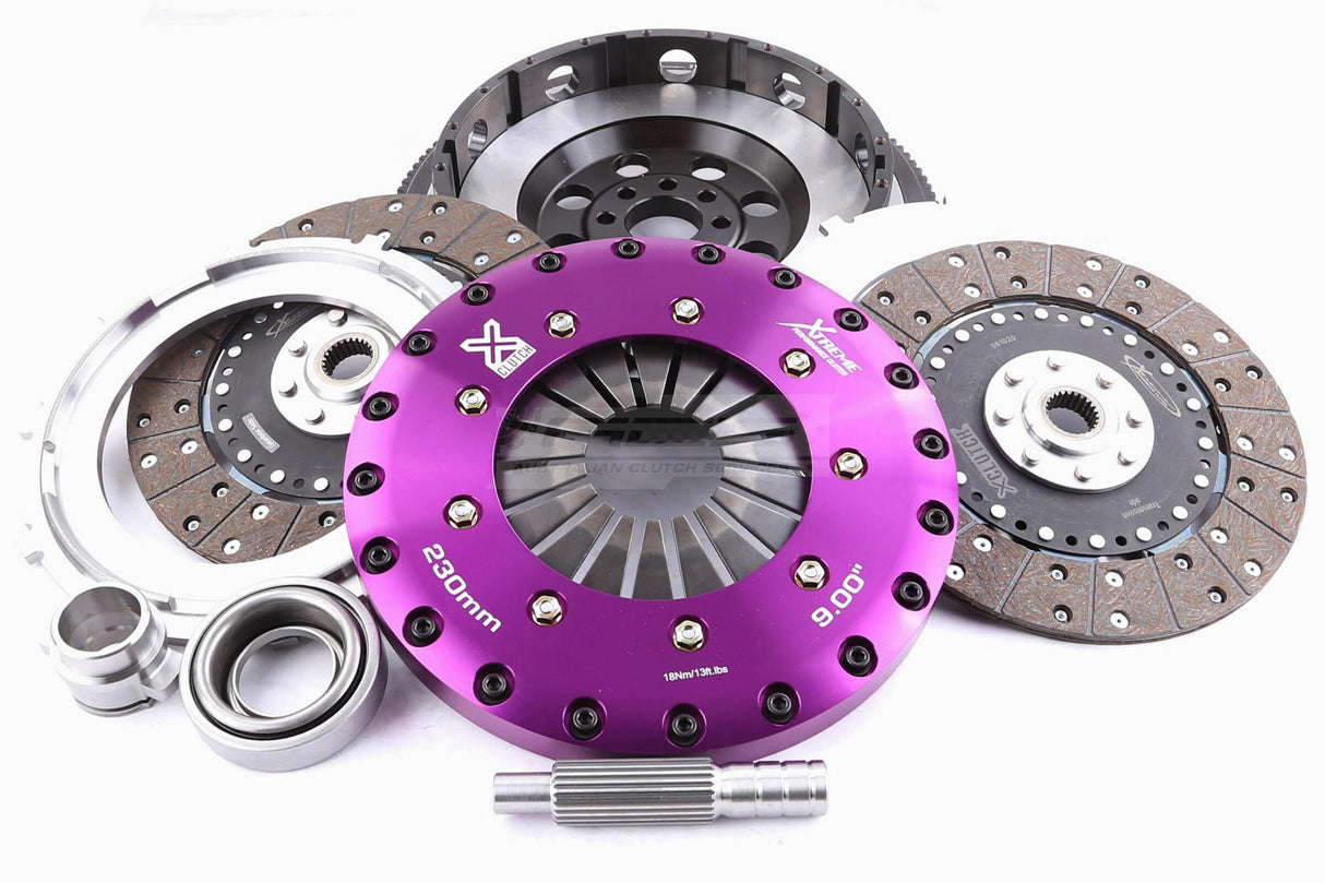 Xtreme 230mm Twin Plate Solid Organic Clutch Kit Nissan 300ZX Z32 VG30DETT 3.0L 89-00 KNI23538-2G