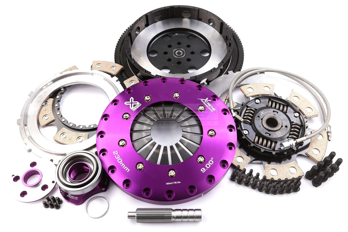 Xtreme 230mm Twin Plate Sprung Ceramic Clutch Kit incl. Flywheel & CSC Subaru WRX STI 01-21 (6MT) KSU23623-2B