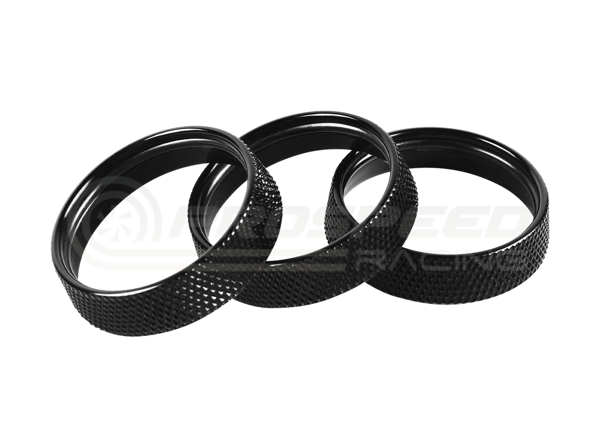 パーツ LEYO Billet Aluminum Knobs Black GOLF7.5 Black Billet Aluminnm Knobs 3pcs | LEYO Motorsport